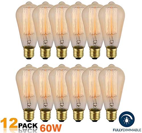 Modvera Lighting Dimmable Antique Vintage Edison Light Bulb